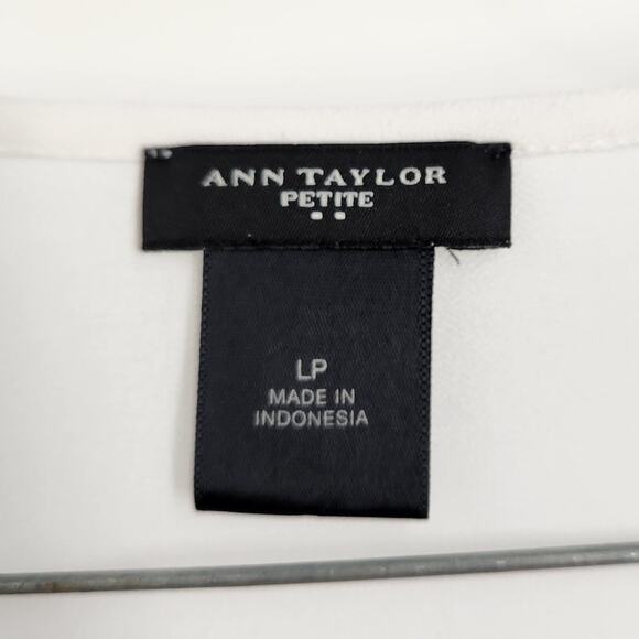 Ann Taylor Semi-Sheer 3/4 Sleeve Top - Women's Petite Large - Picture 3 of 4